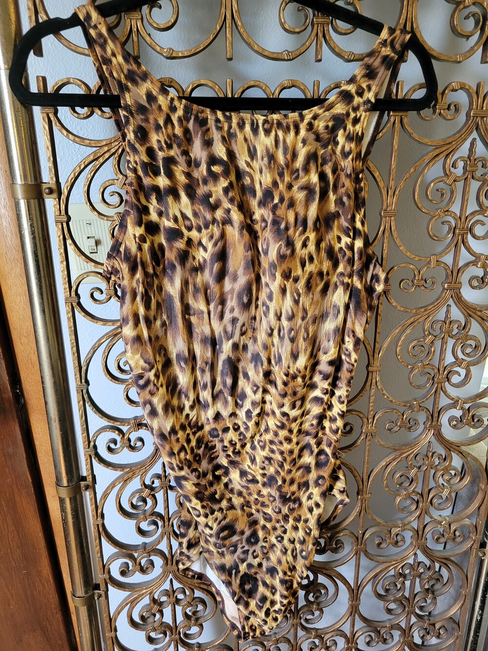 Leopard Print One-Piece Swimsuit